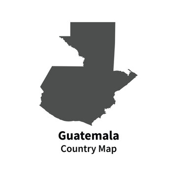 Guatemala country map flag illustration on white background