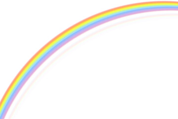 Radiant double rainbow arc curving elegantly over a pristine white background, vivid stripes with soft halos creating a lively yet minimalist scene filled with light, balance, and positivity

