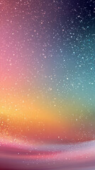 A dreamy colorful gradient filled with soft glowing particles and flowing light textures creating a magical festive abstract backdrop perfect for new year celebration visuals