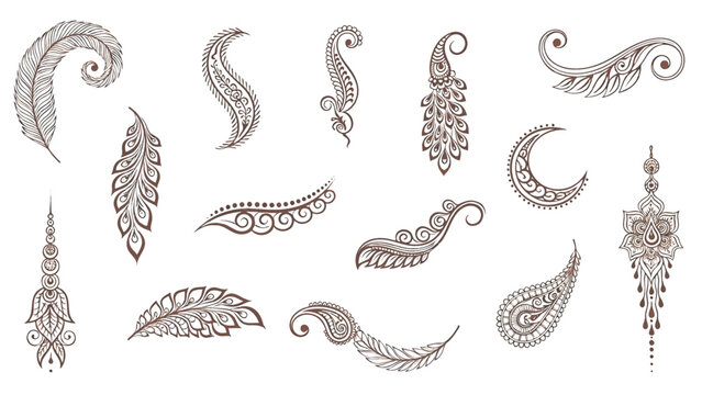 Mehndi Vector png	