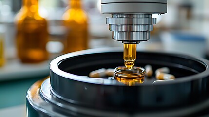 Automated liquid dispensing in a pharmaceutical laboratory setting.