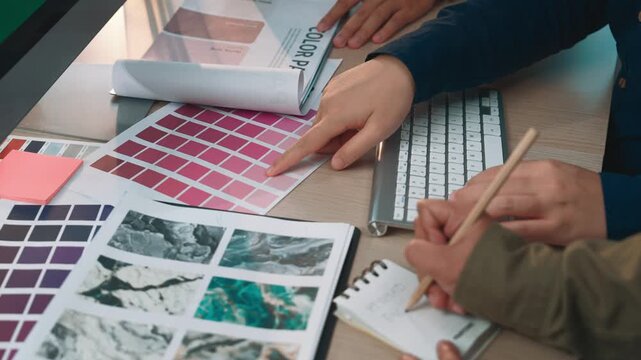 A vibrant creative workspace featuring color palettes, sketches, and design tools. This image captures the essence of artistic collaboration and modern design workflow. SACTR