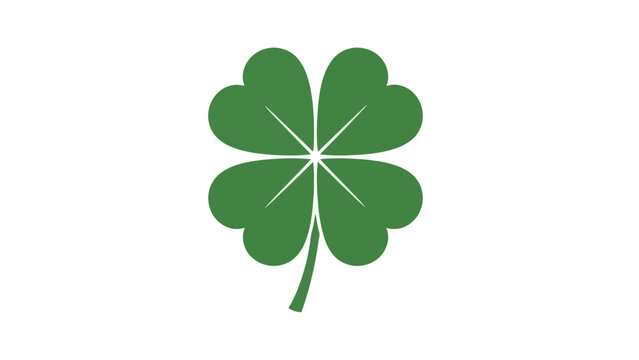 A varied set of green shamrock and four-leaf clover illustrations, symbolizing luck and nature, perfect for St. Patrick's Day, Irish themes, or botanical design projects