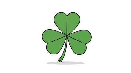 A repeating pattern of bright green four-leaf clovers scattered across a white background, symbolizing luck and spring