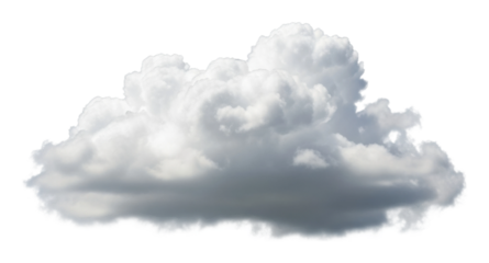 Dynamic cloud formation over clear sky nature scene aerial view isolated on transparent background