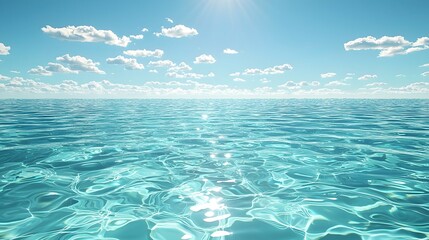 Flowing water texture with data like ripples in ocean blue tones