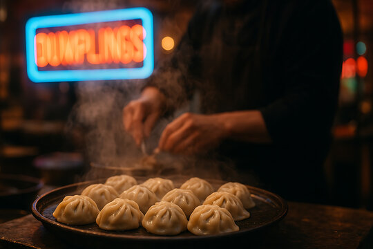 Authentic Steamed Dumpling Culinary Asset for High-Demand Food Market Branding and Business Expansion - Powered by Adobe
