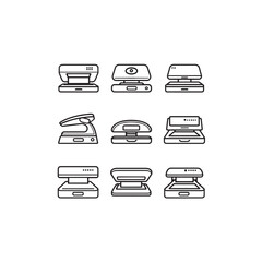 Document Scanner line art simple modern efficient design tool