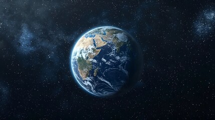 Rotating digital earth showcasing global connectivity and technology