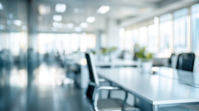 Blurred view of a modern office space
