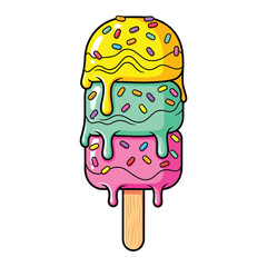 Colorful swirl lollipop with pink bow