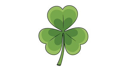 A vibrant green shamrock clover leaf symbolizing good luck and Irish heritage, perfect for St. Patrick's Day celebrations