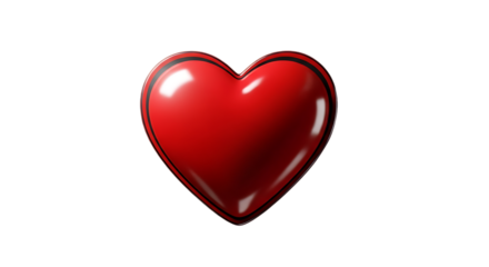 Romantic Red Heart Symbol Floating in Darkness for Valentines Day and Love Celebration