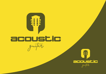 guitar logo design vector inspiration