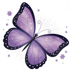 Whimsical Violet Butterfly Art for Craft & Decor