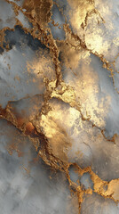 A refined gold and silver cracked metallic texture with shimmering decorative highlights forming an elegant festive abstract composition perfect for luxurious holiday artwork