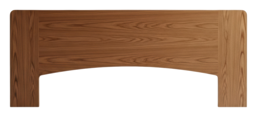Wooden headboard design for stylish bedrooms home aesthetic isolated on transparent background