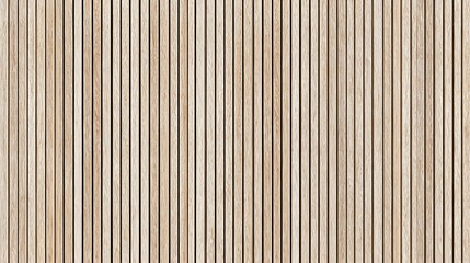 Obraz premium Vertical light wood slat wall paneling background texture