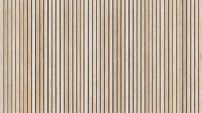 Vertical light wood slat wall paneling background texture