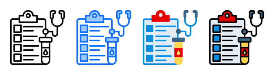 Obraz premium Medical Test Icon Collection Set Multiple Style