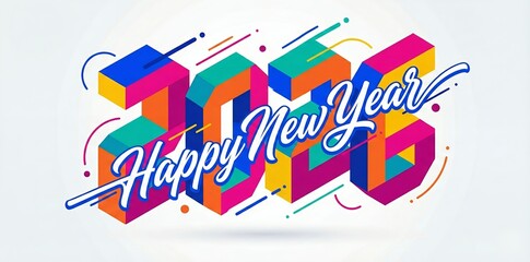 Happy new year 2026 poster