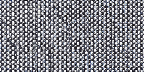 Dense pattern of stylized tulips in shades of white and dark blue