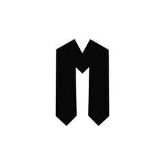 Graduation stole silhouette vector flat illustration design.