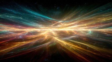 Cosmic Symphony: An ethereal display of luminous streaks and vibrant hues dance across the expanse of space, evoking a sense of wonder and the boundless possibilities of the cosmos.
