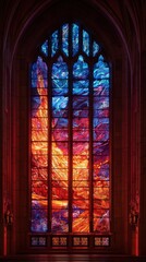 Stained-Glass Window: Capture the enchanting allure of a stained-glass window, a masterpiece of artistry that radiates with a spectrum of vibrant colors, creating a captivating visual spectacle.