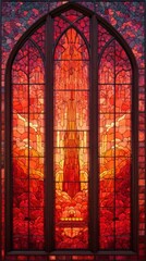 Radiant Light in stained glass window: The intricate artistry of a stained glass window, bathed in the radiant glow of a vibrant light. A spectacle of color.