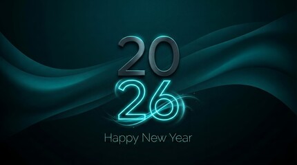 Happy new year 2026 poster