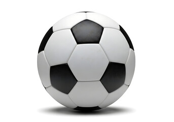 Fototapeta premium Classic Black and White Soccer Ball on White Background