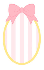 ピンクのリボンのフレーム