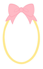 ピンクのリボンのフレーム