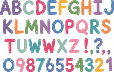 Vector Set of Abstract Colorful Shape Emoticon Characters, Cute Minimalist Geometric Faces with Diverse Expressions for Kids, Apps, Stickers, and Digital Communication.