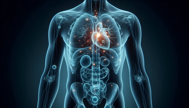 anatomy of the heart with the body - Powered by Adobe