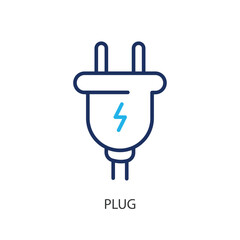 Plug thin line icons. Original vector illustration.