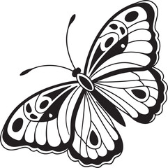 cute butterfly vector style silhouette image