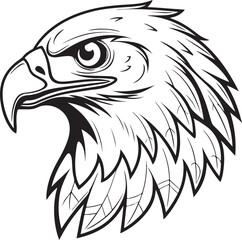 Falcon Head vector style silhouette image