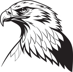 Falcon Head vector style silhouette image