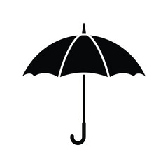 Open Umbrella Icon Vector Illustration, Protection, Rain, Weather, Insurance Symbol, Security Graphic