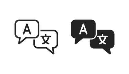 Translation icon. Language translation icon. Translation speech icon vector