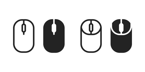 Mouse icon. Computer mouse icon set. Vector Illustration