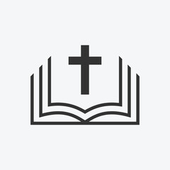 Bible book icon. Bible icon. Vector Illustration