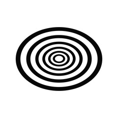 Naklejka premium Concentric Oval Rings Vector Graphic, Hypnosis, Focus, Target, Ripple Effect Abstract Design Element