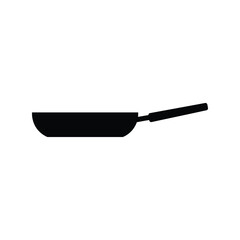 Simple frying pan vector icon, kitchen utensil, cooking equipment, household object, isolated graphic