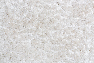 closeup of fluffy white carpet