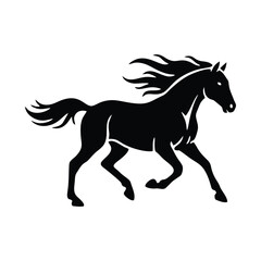 Galloping Horse Silhouette: Freedom & Power Vector