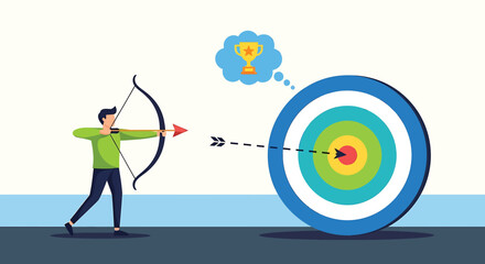 Archer aims for the bullseye with a trophy in mind