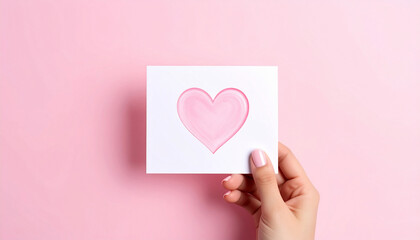 Pink Heart Card